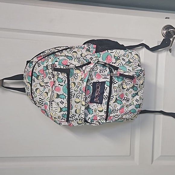 Jansport Big Student Backpack TDN7 - white base with fruit - Picture 1 of 15